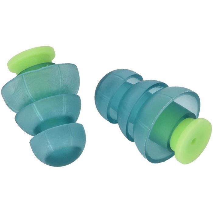 Bouchons D'oreille Silicone ANBOW - Réduction Bruit, étanches - Réutilisables - Bleu Clair