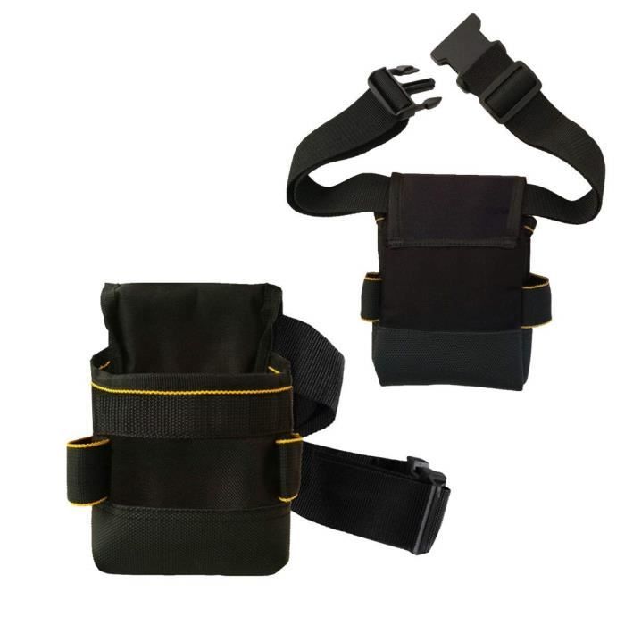 COPECHILLA ceinture porte outil electricien professionnel double épais base  PVC,porte outil ceinture 8 poches, imperméables 600D - Cdiscount Bricolage