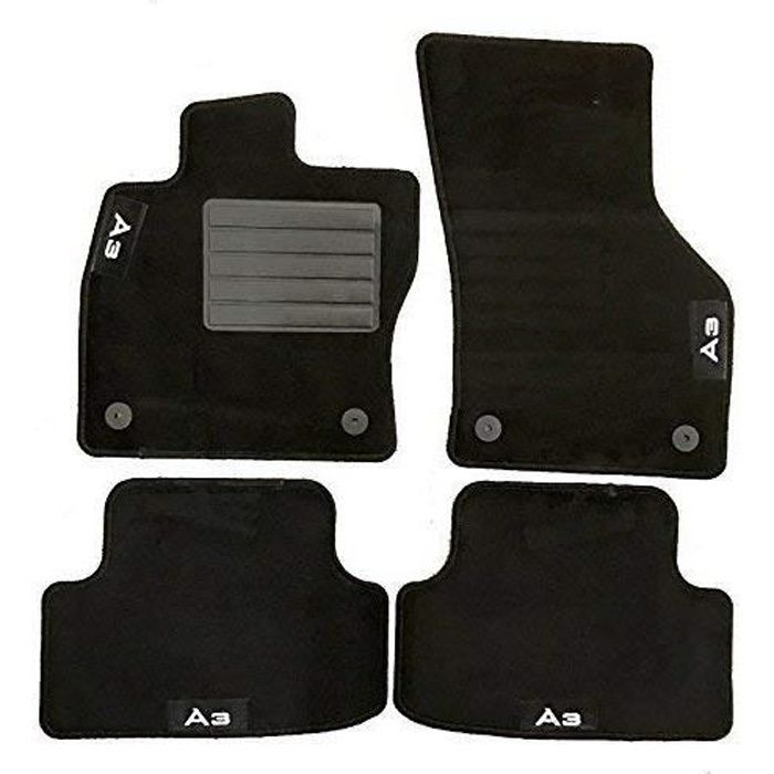 Jeu de 4 tapis moquette pour AUDI A3 2012>