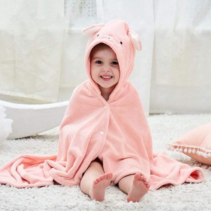 Serviette de Bain Bébé,Coton Doux Serviette de Bain Bebe,Enfant