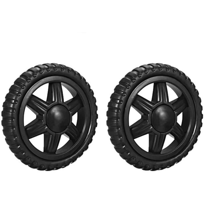Roues De Remplacement Pour Caddie De Courses - Lot De 2 - Diamètre 16 Cm - En Mousse De Caoutchouc Silencieuse