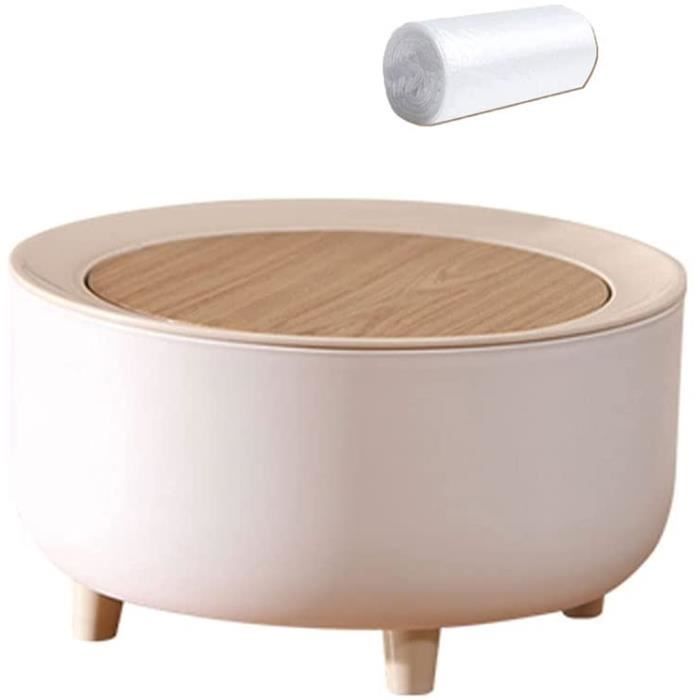 Mini Poubelle De Bureau Avec Couvercle - Poubelle De Table Pratique Jaune ABS