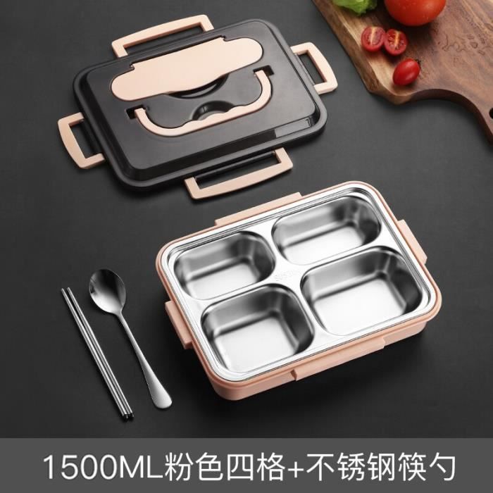 Plateau De Compartiment Avec Couvercle - Boîte De Rangement De Collation Portable - Plateau