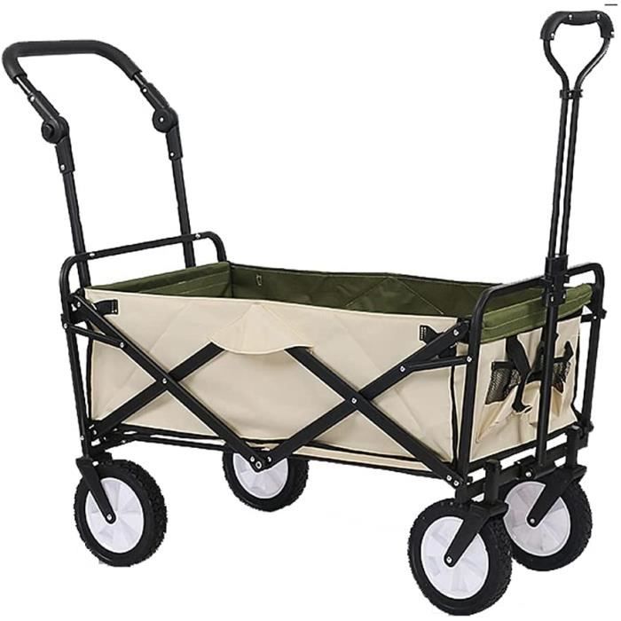 Garvee Chariot Enfant Pliable, Chariot de Jardin 4 Roues XXL pour 2-4 Enfants, Poussette à Tirer ou Pousser avec Frein à Pied & Toit UV, Compact pour Transport, Plage, Forêt Garvee Chariot Enfant Pliable, Chariot de Jardin 4 Roues XXL pour 2-4 Enfants, Poussette à Tirer ou Pousser avec Frein à Pied & Toit UV, Compact pour Transport, Plage, Forêt