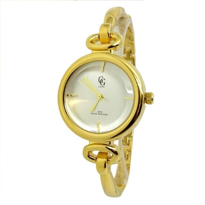 MONTRE FEMME DORE OR ICE ACIER FINE ROND ERNEST IDÉE CADEAU CLASSIQUE DISCRETE