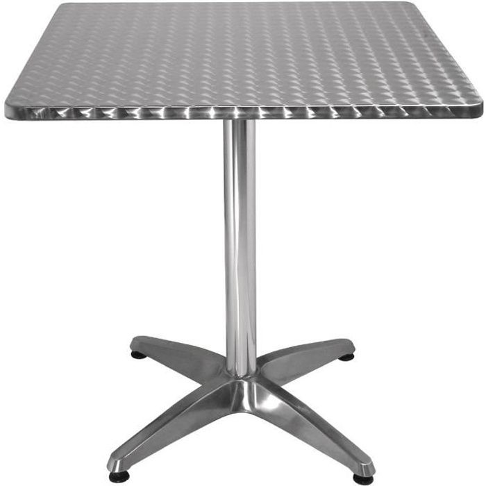 Table bistro carrée - BOLERO - 700 mm - Acier inoxydable - Résistant aux intempéries - Faible entretien Table bistro carrée - BOLERO - 700 mm - Acier inoxydable - Résistant aux intempéries - Faible entretien