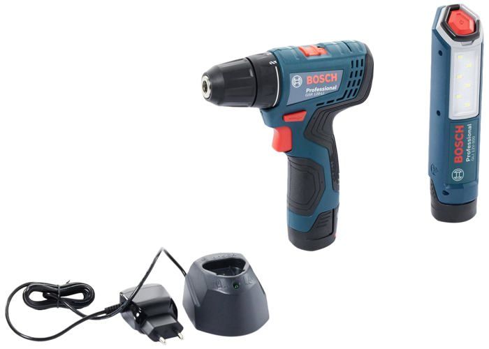 Bosch Perceuse visseuse ? batterie 12V 2 0Ah Li Ion GSR120 LI avec lampe ? batterie GLI 12V 300 06019G8004 Bosch Professional - vue 2