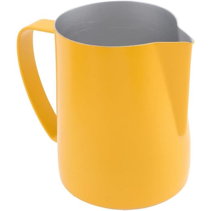Pichet à Lait/crème En Verre Borosilicate 6 Oz (180 Ml) – Double échelle, Bec Verseur – Poignée En Bois – Pour Café, Vinaigrette…