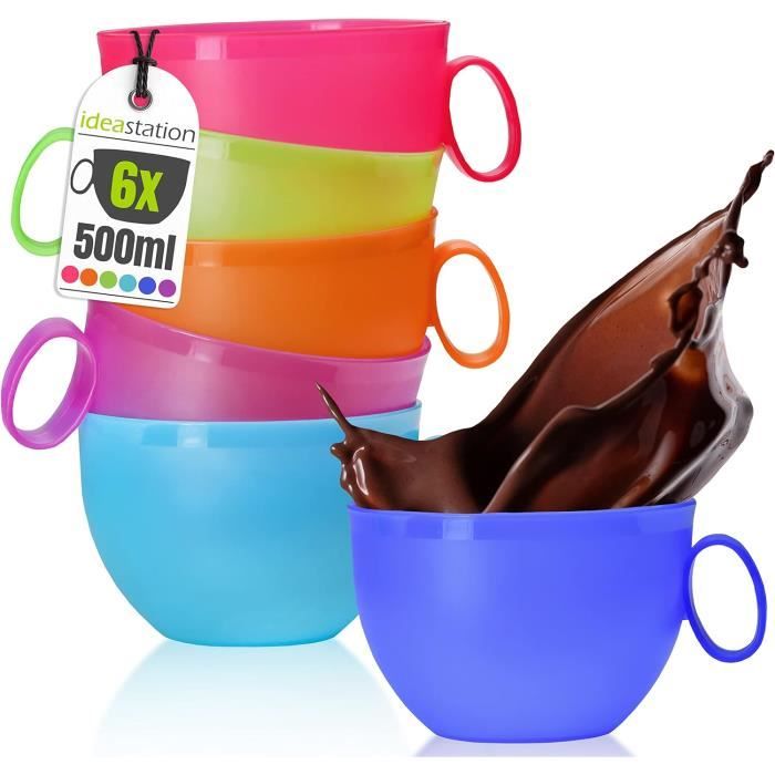 Unique Party Tasse Plastique Emoji Arc-en-Ciel 473 Ml - Accessoire Fête à Thème - Multicolore, Sans BPA