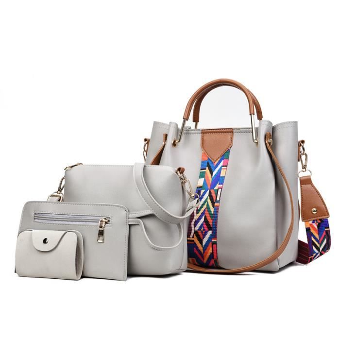 Sac A Main Femmes Gris Clair Sac Bandouli re D paule Fourre Tout Sac 