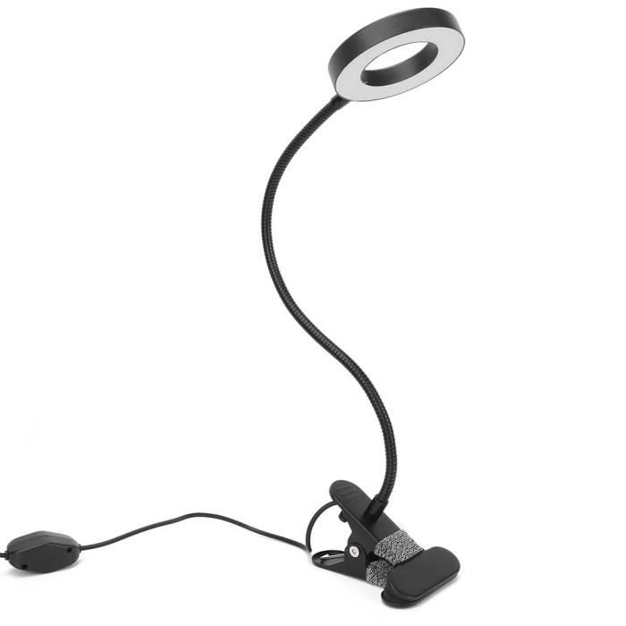 Lampe De Bureau à Col De Cygne USB Portable, Lampe De Maquillage Circulaire, Tatouage De Sourcils Levres Salon De Beaute Lumieres Led Avec Clip Pour La Lecture Du Maquillage 86192725