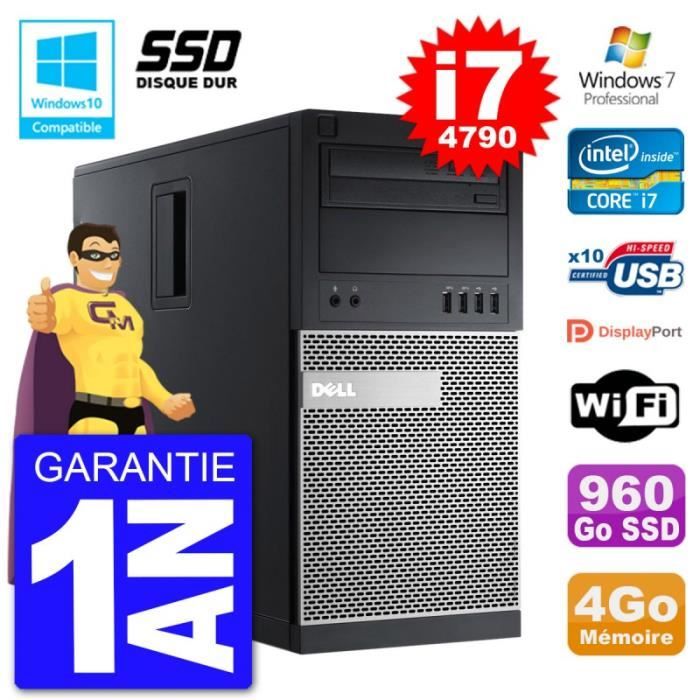 Acheter PC Tour DELL 9020 Intel Core I7-4790 RAM 4Go SSD 960Go Graveur DVD Wifi W7 Reconditionné - 617,00 € PC Tour DELL 9020 Intel Core I7-4790 RAM 4Go SSD 960Go Graveur DVD Wifi W7 Reconditionné - Dell reconditionné disponible sur Cdiscount Seconde Vie