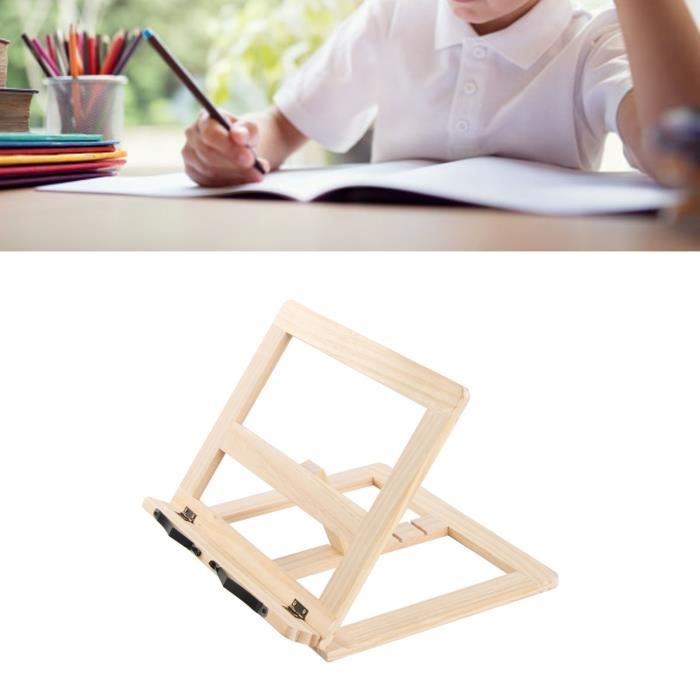 Diesisa Support de lecture: Support de livre en bois avec base rotative à 360° - pliable support de livre de recettes de cuisine - Idéal pour la cuisine,le bureau, tous types de