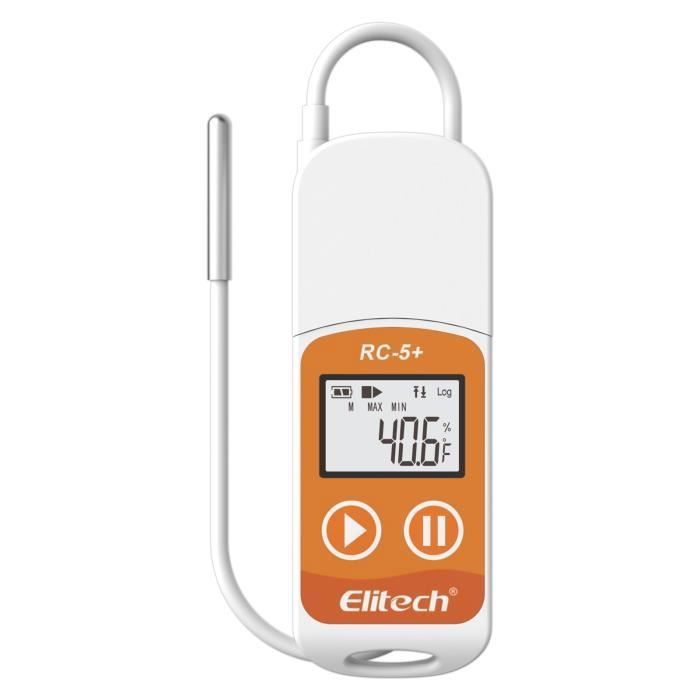 Enregistreur De Température Elitech RC-4Pro - Sonde Externe -40°F à 185°F - LCD USB-C