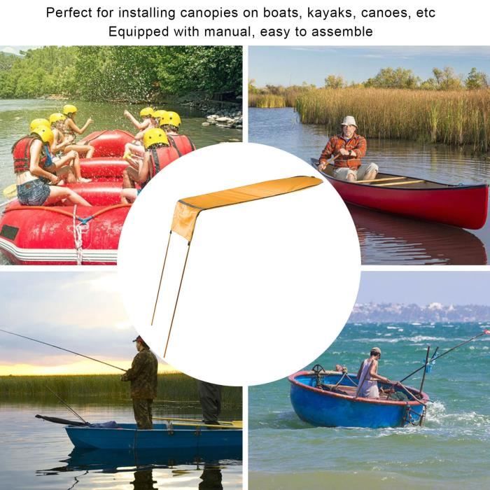 ESTINK Auvent d'ombre de kayak Kayak Shade Canopy Portable Pliable