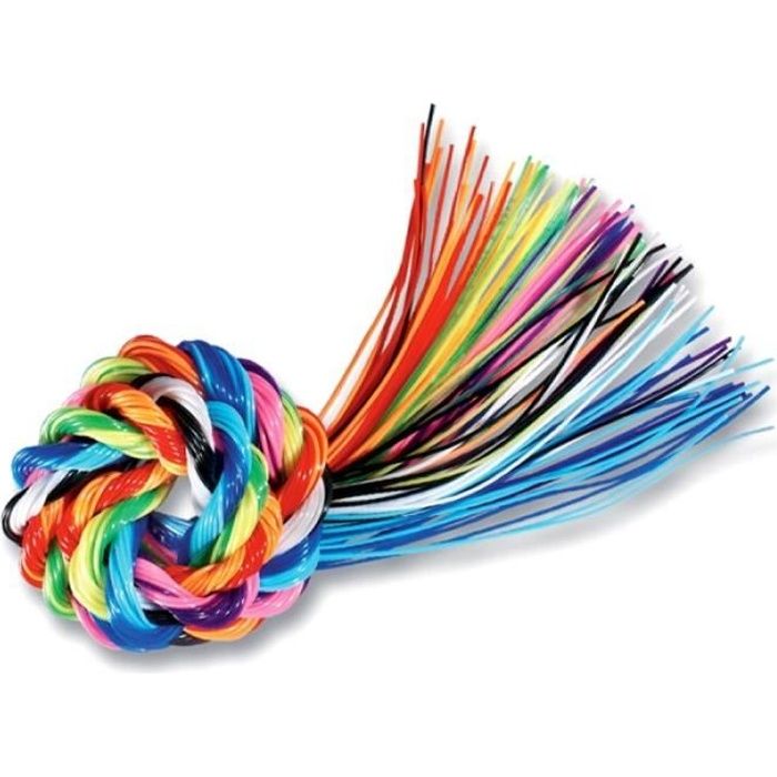96 fils a torsader, long. 80 cm, multicolore, scoubidou GUIZMAX