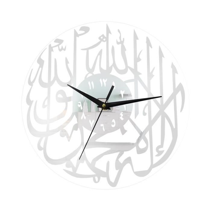 Grande horloge murale décorative fleur de vie motif pierre horloge murale  Unique Art mural islamique luxe spécial décoration murale - AliExpress