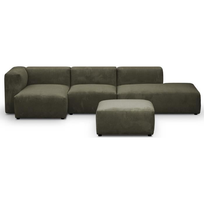 Canapé d'angle Tissu Vert
