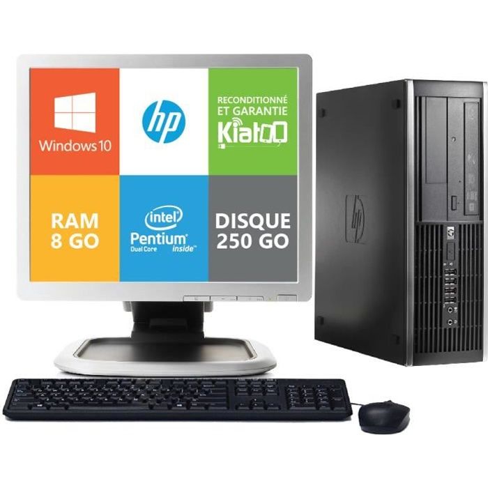 Ordinateur De Bureau Hp 6000 Intel Dual Core 8go Ram 250 Go Disque Dur Ecran 17 Pouces Windows 10 Prix Pas Cher Cdiscount