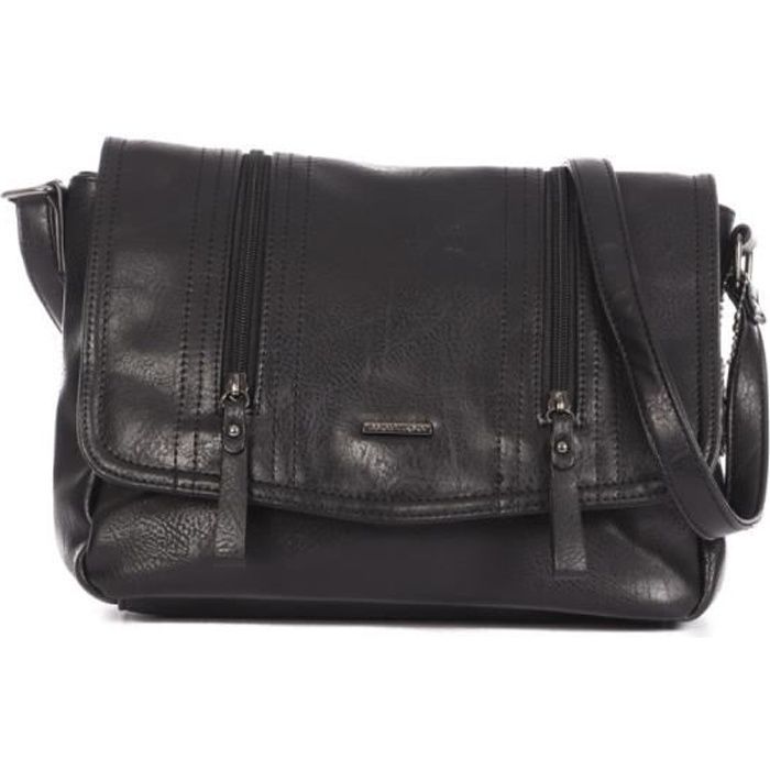 Sac bandoulière Noir Femme Manoukian Gabin