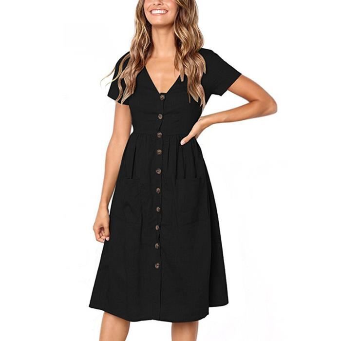 robe midi col v