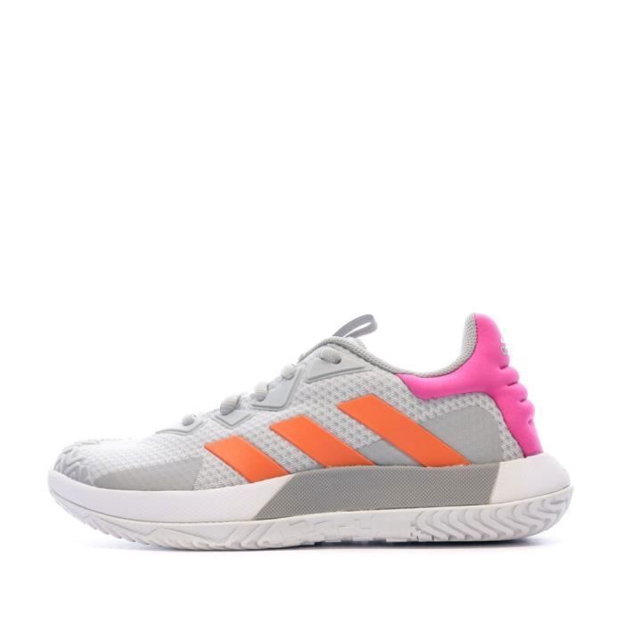 Chaussure de Tennis - Adidas - Solematch Control W - Gris/Rose/Orange - Tige Textile - Semelle Caoutchouc Chaussure de Tennis - Adidas - Solematch Control W - Gris/Rose/Orange - Tige Textile - Semelle Caoutchouc