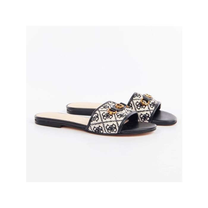 Claquette Guess Femme logo 4G Noir Synthetique Noir Cdiscount Chaussures