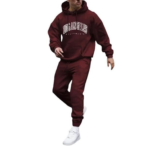 Ensemble Jogging Marron Jogging Capuche Homme Jogging Survêtement