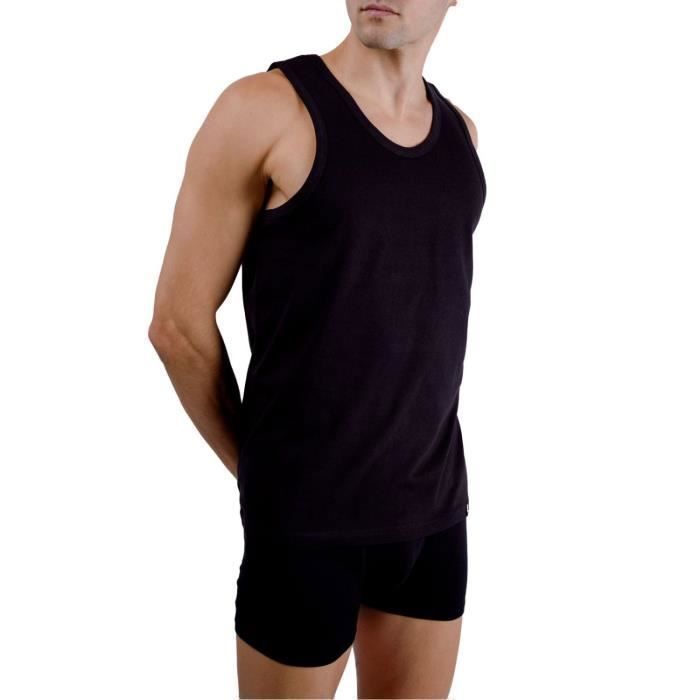 Lot Débardeur Homme Fitness Amincissant Coton - Marcel Sport Musculation Été Uni Blanc Ou Noir