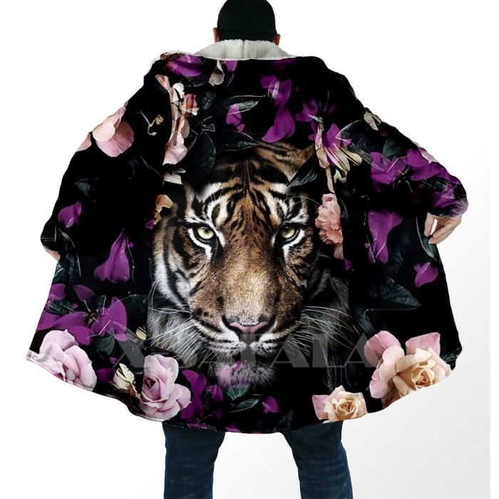 Manteau SHEIN Motifs Tigre - Taille L (40/42) - Occasion Très Bon état - Automne/Printemps