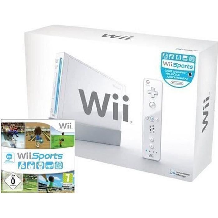 console wii+ jeu wii sports + connecteur hdmi+ cable hdmi
