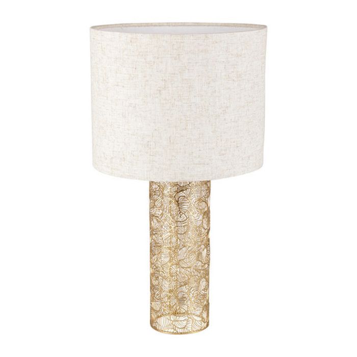 Lampe Métal Doré Ajouré Calathéa Ostaria - Lampe à poser