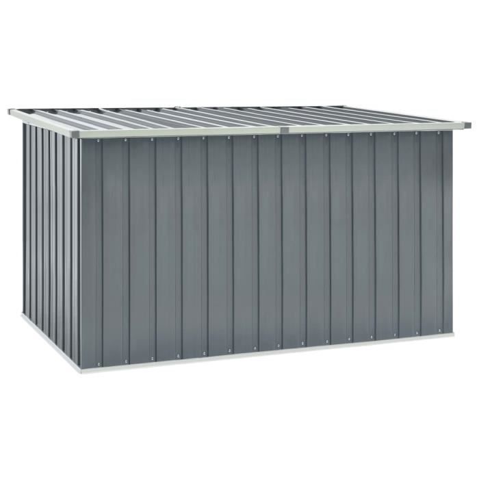 Coffre De Rangement Jardin Vert 171x99x93cm - En Acier Galvanisé, Grande Capacité, Pour Coussins, Jouets, Outils, Résiste Aux Intempéries