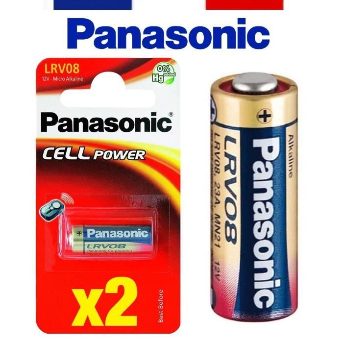 Lot De 2 Piles Energizer A23 12V - Alcalines - Compatibles MN21, LRV08 - Pour Télécommandes, Alarms