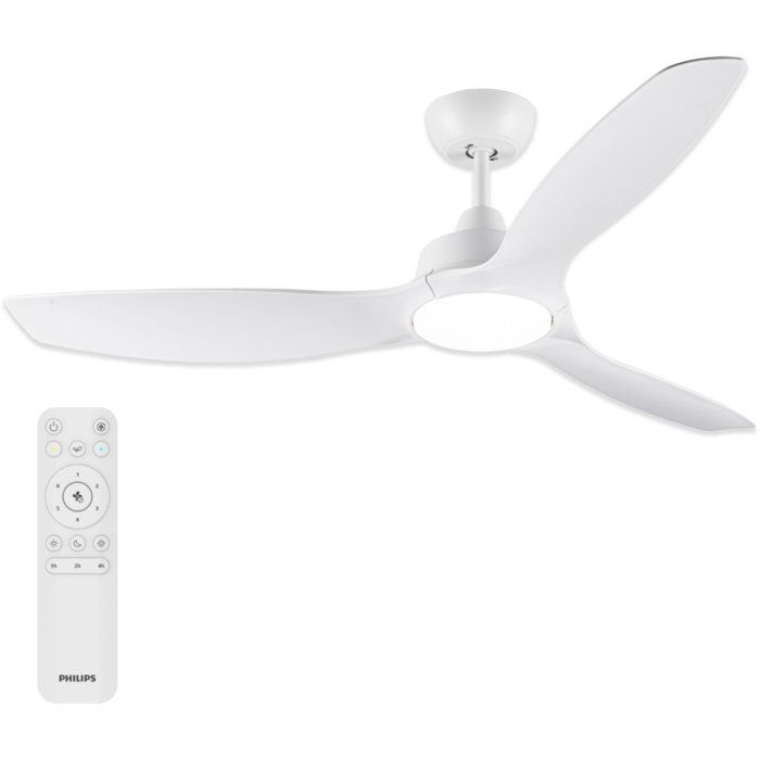 Ventilateur de plafond Philips Pales fixes Lumière réglable télécommande incluse