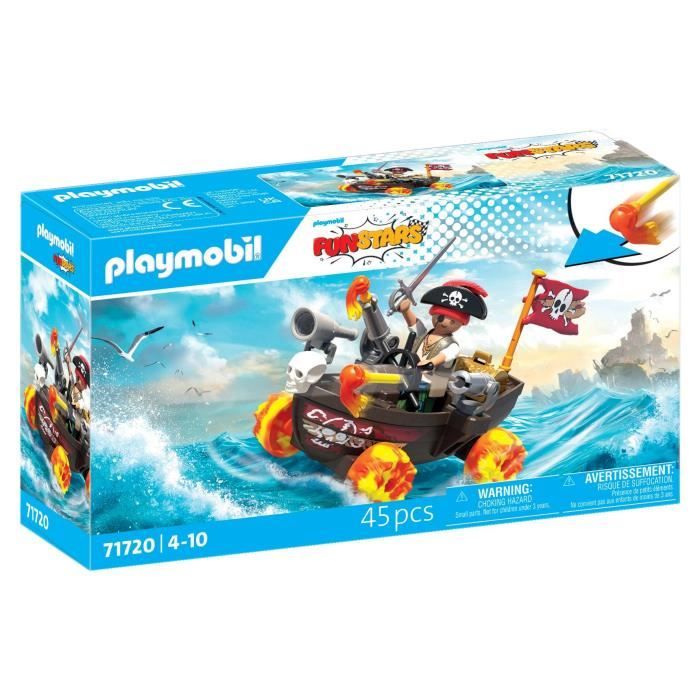 Playmobil 71720 Kart bateau de pirate Funstars 45 pièces Dès