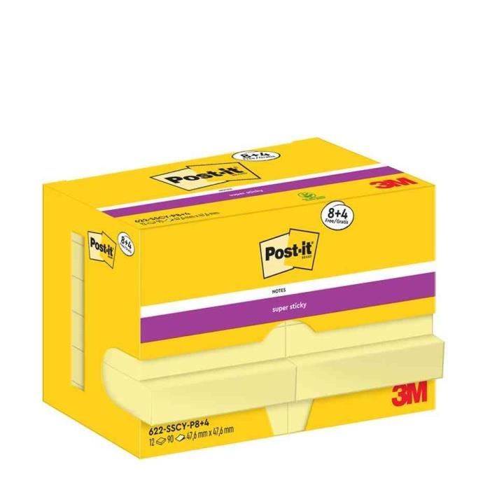 Post-it Dévidoir Chat Rose + Super Sticky Notes Cosmic Pack 6 Blocs - Notes Adhésives Et Distributeur Fun
