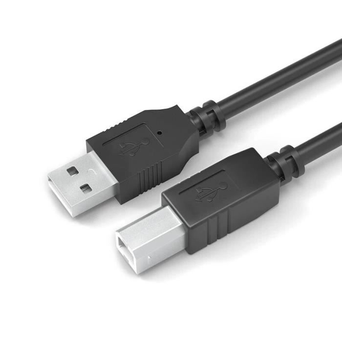 Câble d'imprimante USB 2.0 Type-C vers USB B,fils d'impression pour HP,télécopieur,EAU,connexion  d'ordinateur- General style-3m - Cdiscount Téléphonie