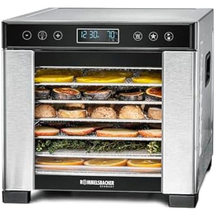 D?shydrateur - ROMMELSBACHER - DA 650 - 7 plateaux en inox - Surface de s?chage 0,5 m? - Minuterie 99h