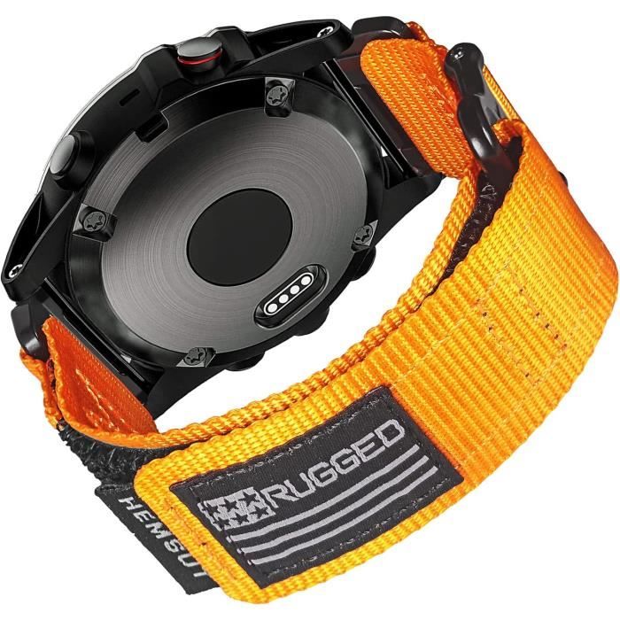 Bracelet Nylon Robust Pour Garmin - Compatible Fenix/Forerunner/Vivoactive - Boucle Tissée