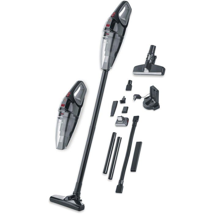 Aspirateur à main et balai 2-en-1 - SEVERIN - HV7147 - 5 500 Pa - 50 min - 650 ml - Noir / Gris / Rouge