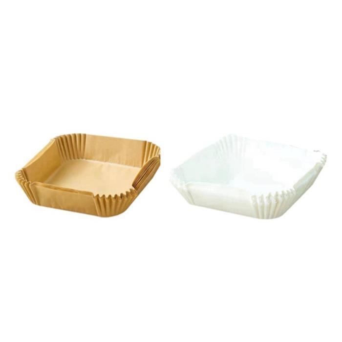 50 Feuilles De Papier Cuisson Pour Four Et Friteuse à Air – Carré 20 Cm – Anti-adhésif – Neuf