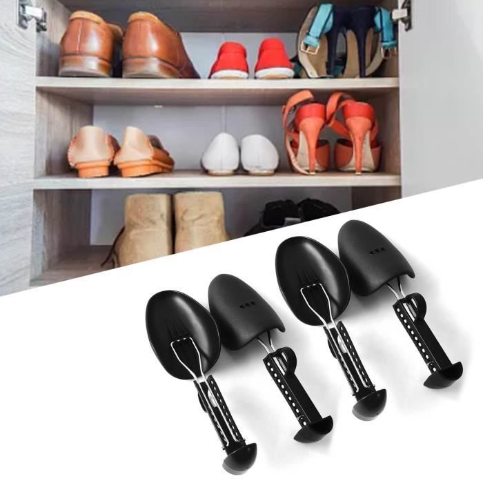 Lot De 2 Paires D'embauchoirs Réglables En Plastique Pour Chaussures à