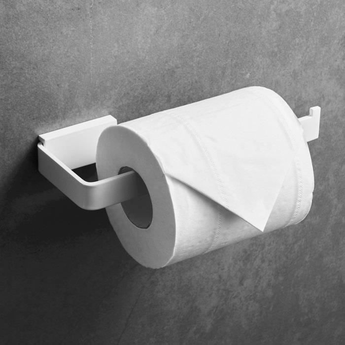 Beelee BA19304W Porte-rouleau de papier toilette mural en acier inoxydable  SUS304 - Blanc197 - Cdiscount Bricolage
