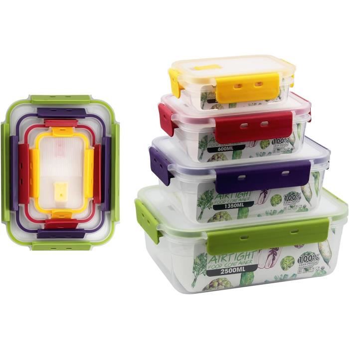 Boite Conservation Alimentaire Plastique sous vide Alimentaire Frigo Hermetique de Rangement