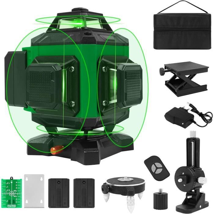 Niveau Laser 360° 4D 16 Lignes Mulcort - Autonivelant ±3