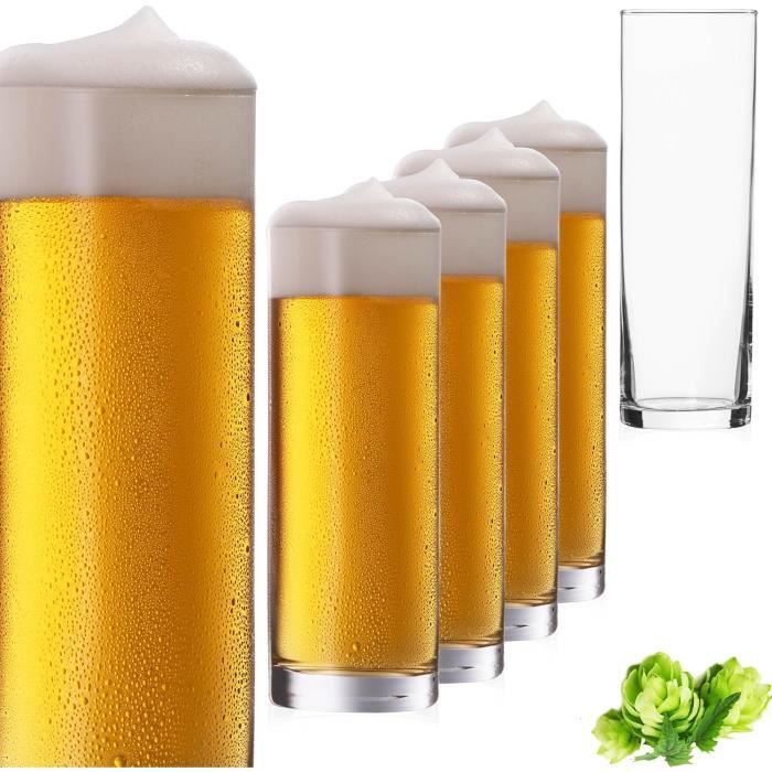 PLATINUX Coppa di birra da 500 ml (max. 630 ml) Set di 6 bicchieri da birra in cristallo