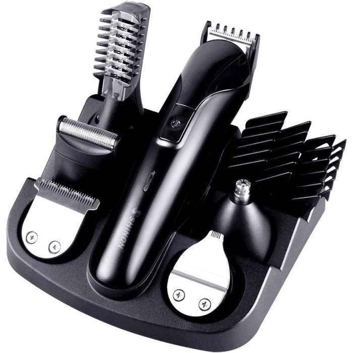 Tondeuse Cheveux Hommes,Tondeuse À Barbe Précision Rechargeable,6 En 1 Tondeuses À Cheveux Pour