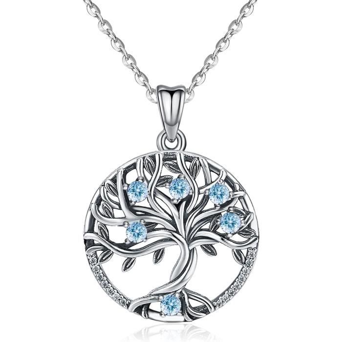 Collier Arbre De Vie Coloré En Argent Sterling 925 | Votre Arbre De Vie