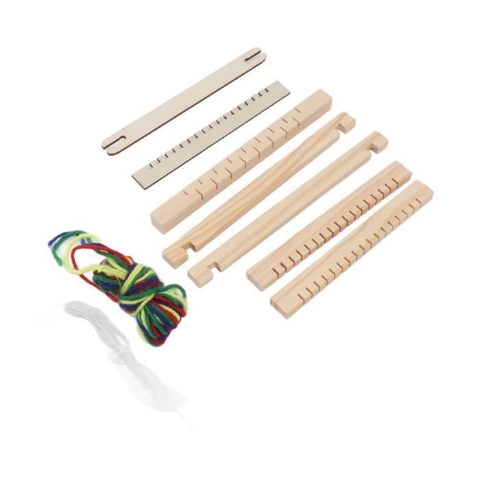 Métier à Tisser En Bois CHENNAN - Kit Tissage Débutant Pour Bracelets, Sacs, Sangles, Outil éducatif Créatif